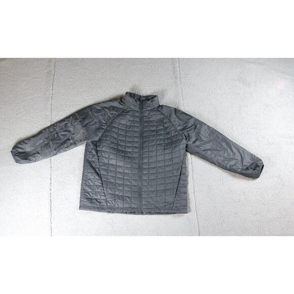 The North Face Puffer Mens XXL Gray Quilted Thermoball Smooth Sleeves Zip Up - Picture 1 of 10